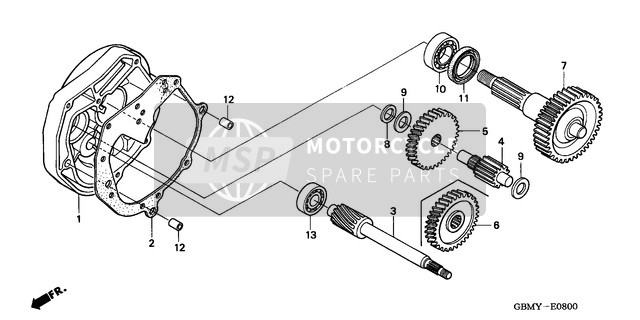 23422GBM850, Nebenzahnrad (47T), Honda, 0